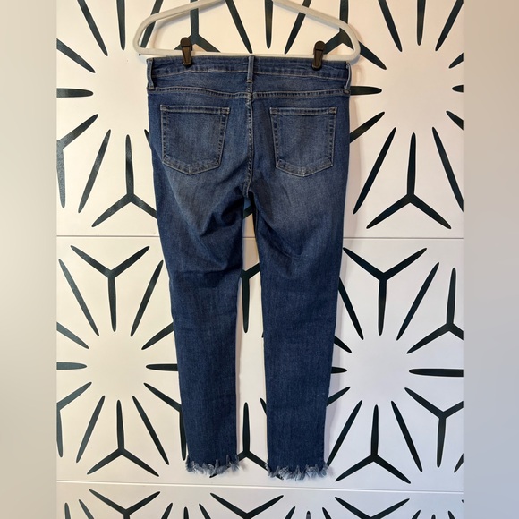 Just Black Straight Leg Jeans – Distressed Raw Hem- Size 29 - Picture 8 of 15